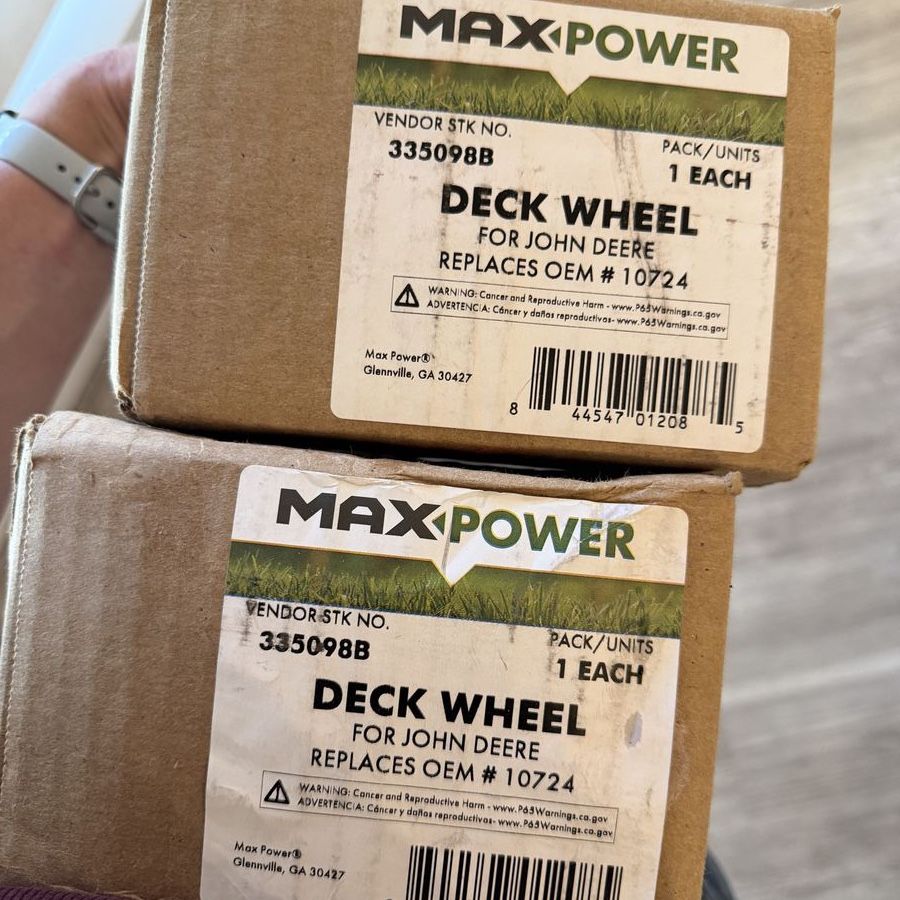 MaxPower 335098B Deck Wheel For John Deere Replaces OEM # 10724 (Set of 2)