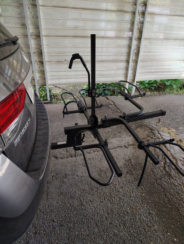 Bike Rack for 1 Bike and 1 trike - Hitch Mount for Easy Transport - Perfect for Family Cycling Adventures