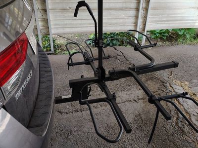 Bike Rack for 1 Bike and 1 trike - Hitch Mount for Easy Transport - Perfect for Family Cycling Adventures