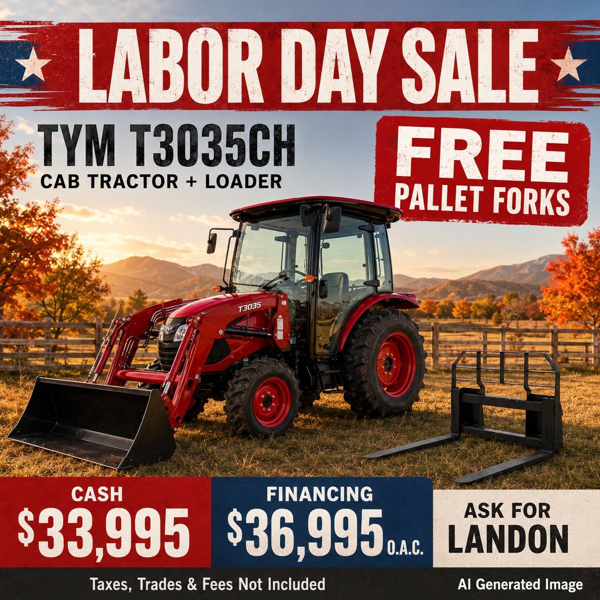 TYM T3035CH LABOR DAY SALE!