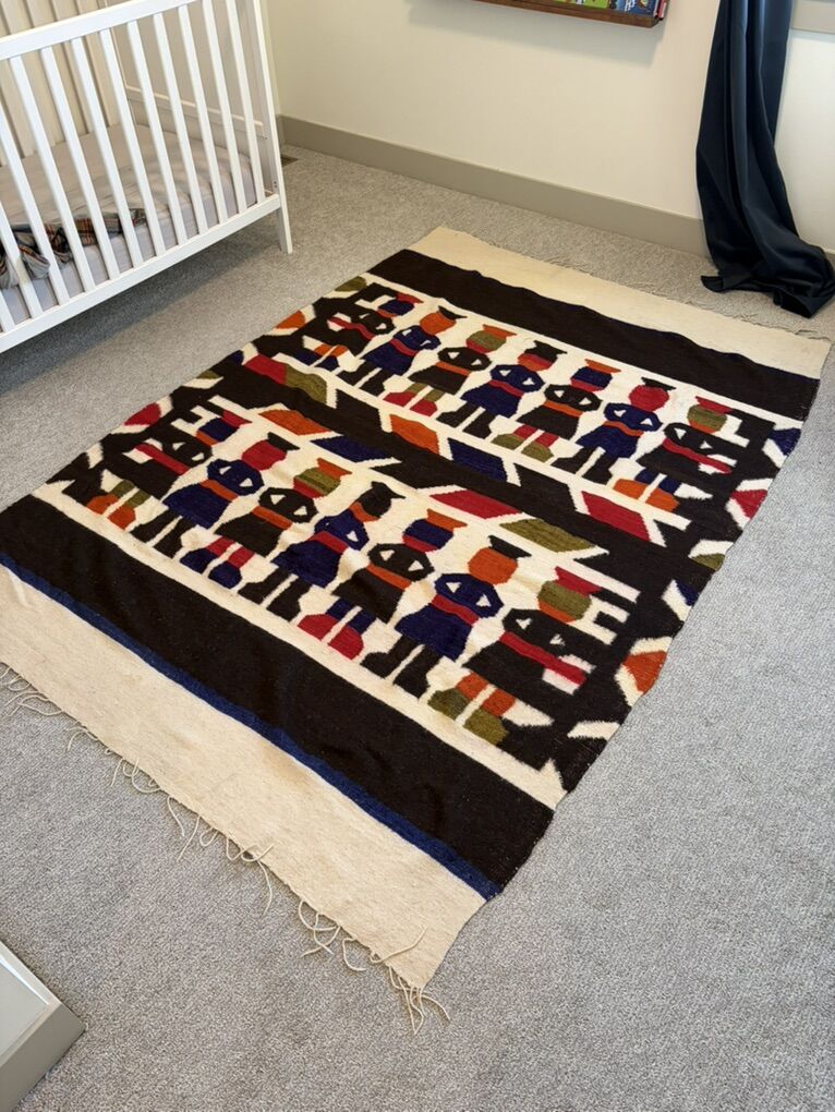 Vintage Handwoven Zapotec Rug / Tapestry