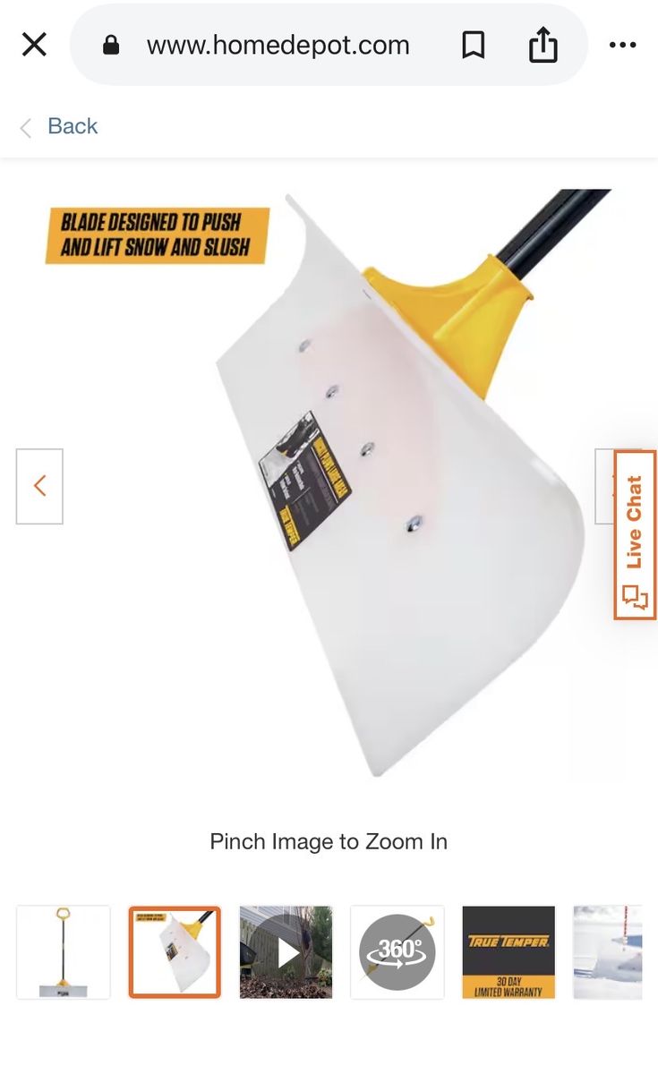 TRUE TEMPER 30in SNOW PUSHER snow Shovel tools
