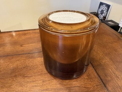 New Large Bronze Glass Illume Candle Masculine Scent