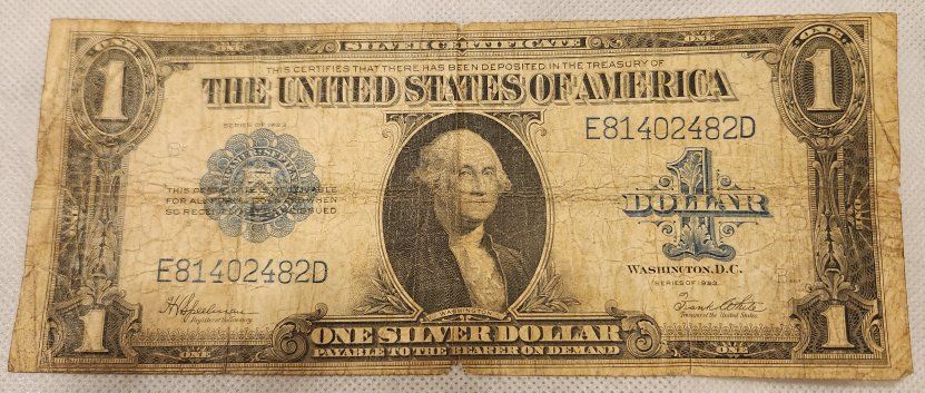 1923 US $1 " Horse Blanket " Silver Certificate.