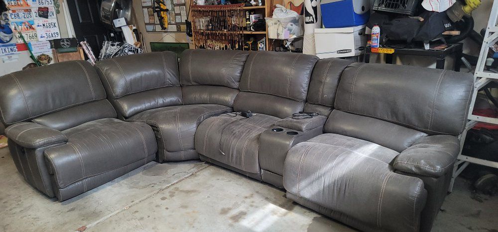 Sectional Sofa with Console