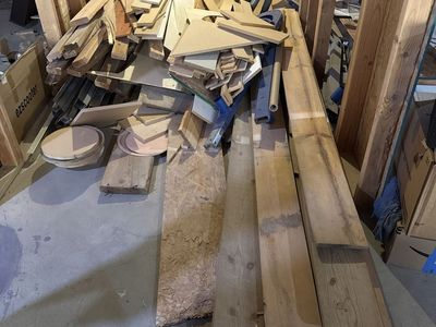Assorted Scrap Wood, Lumber, Plywood & MDF Pieces - Mixed Lot for DIY Projects. Bring help you haul.