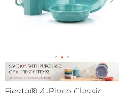 Complete 8 Setting Fiestaware Set Turquoise