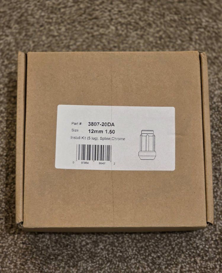 New Spline Chrome Lug Nuts, 12mm 1.50