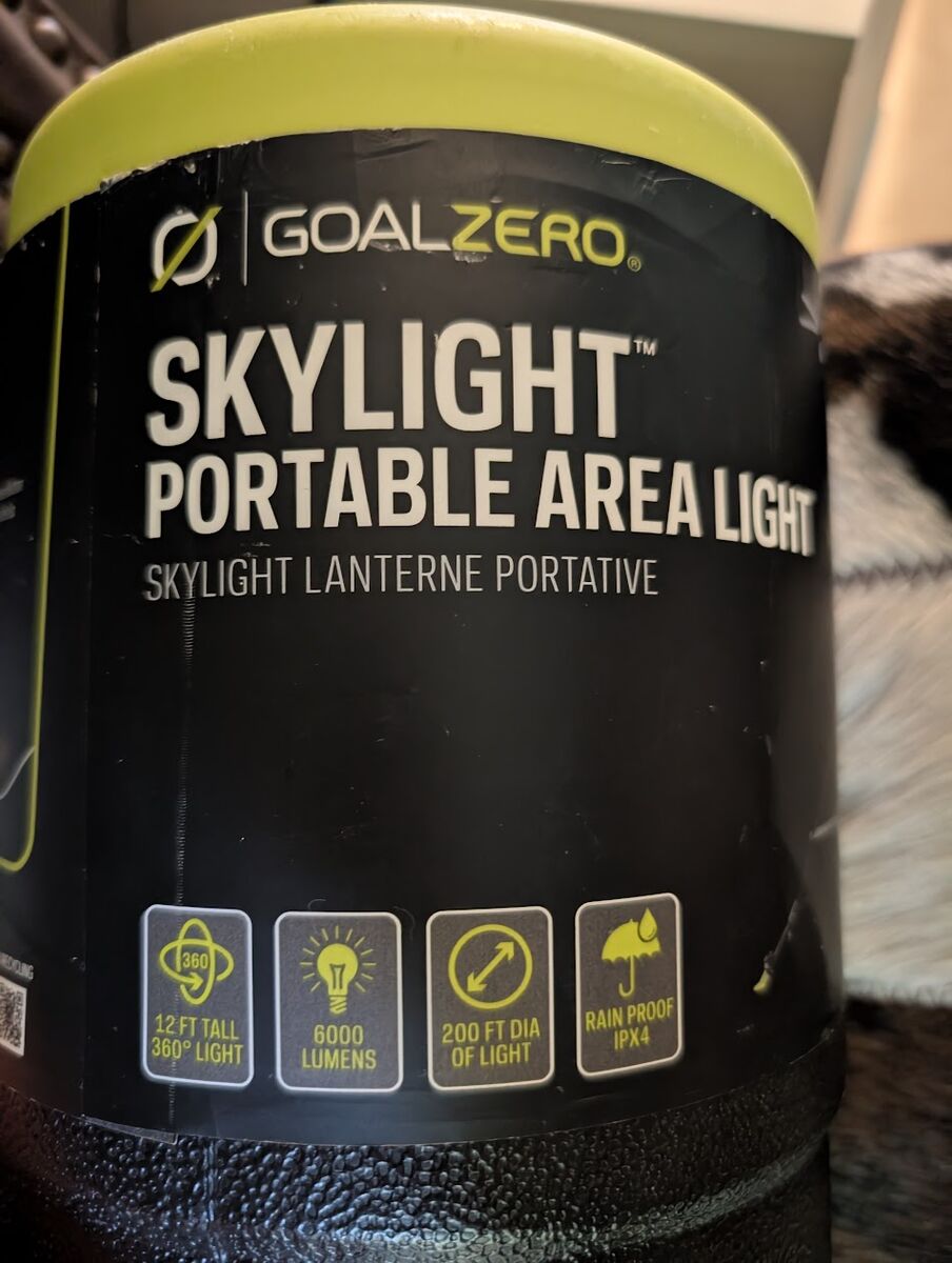 Goal Zero Portable Stand Up Work Light 12' 6000-Lumen Dual Head Water Resistant