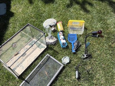 Terrarium with supplies