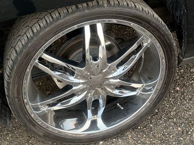 26” chrome Visera wheels and tires for sale or trade for 24” wheels and tires