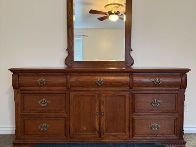 Dresser with mirror