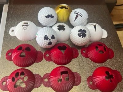 golf ball markers custom stencil personalized