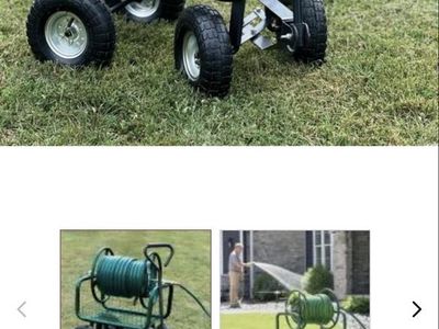 Heavy Duty Steerable Garden Utility Cart Frame - Four Wheel Yard Wagon