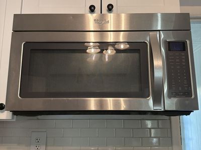 Whirlpool Stainless Steel Over-the-Range Microwave - Good Condition