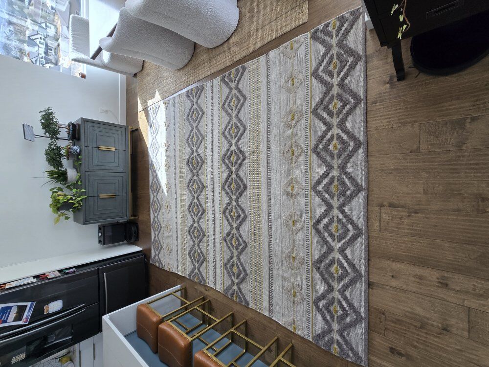 West Elm Intarsia 8x10 Handcrafted Wool Rug