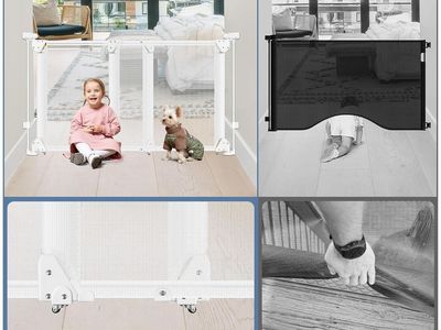 New, No Bottom Bar Baby Gate, 34-55 White, #ATU61326-512-13