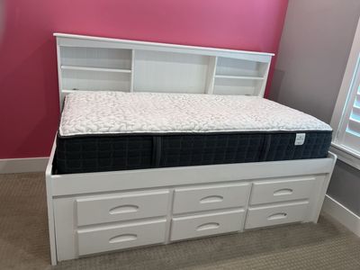 Twin bookcase day bed with 6 drawer under bed storage