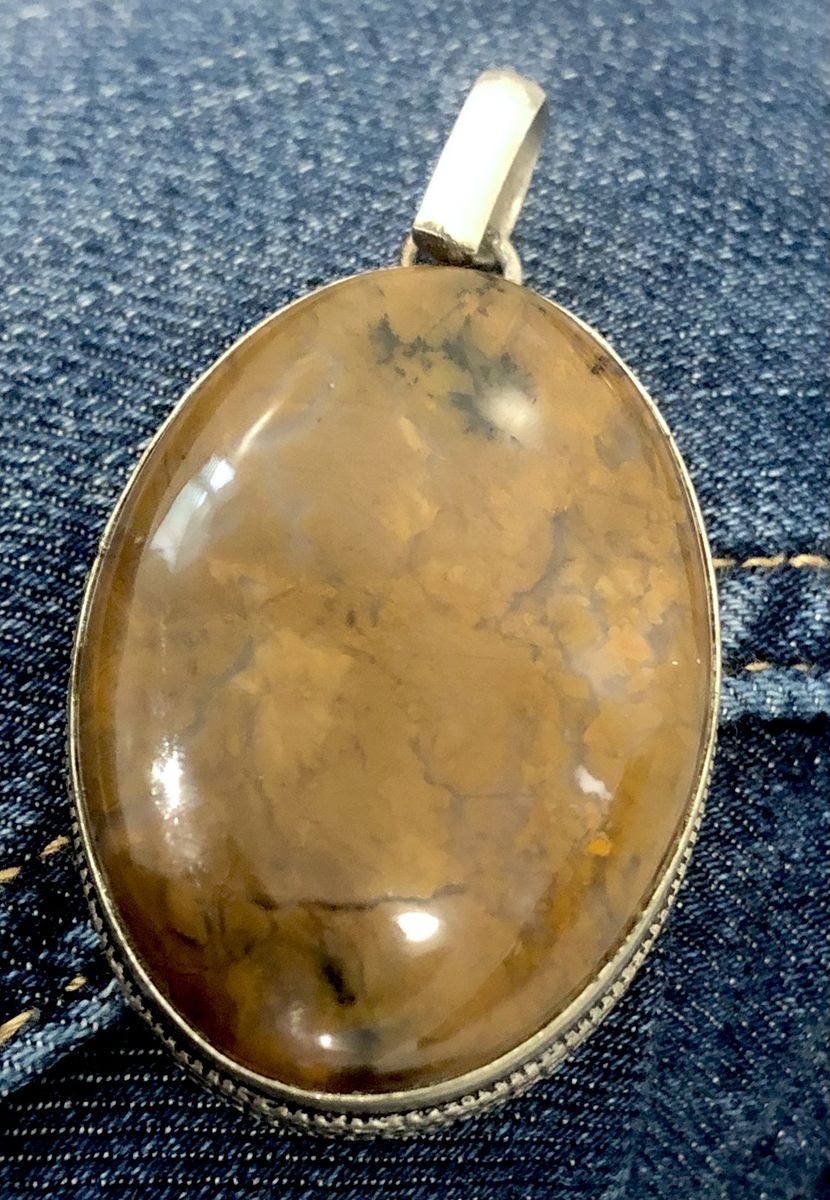 STERLING SILVER PENDANT BOULDER OPAL