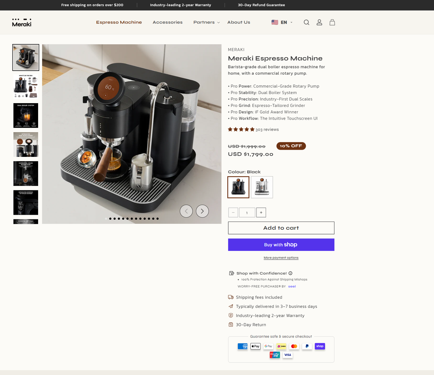 Meraki Espresso Machine - NEW IN BOX