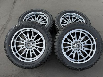 Brand new 35x12.50r22 Terramax RT Chrome Hardcore HC111 8x170 Ford F250 F350 Superduty Powerstroke Excurison wheels and tires