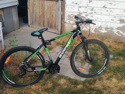 BESPORTBLE Mountain Bike, Full Suspension, Black/Green - Good Condition