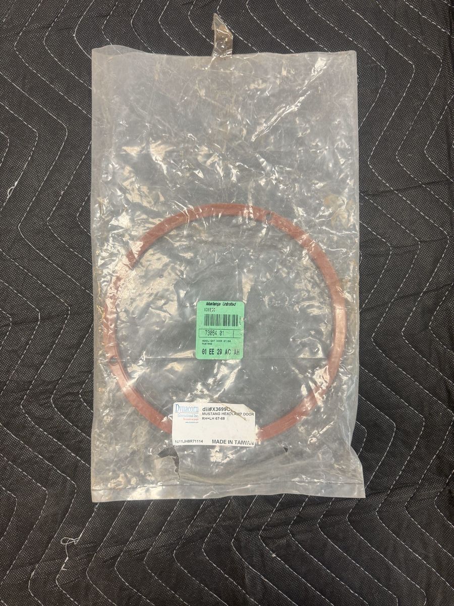 OER 1967-68 Mustang Headlamp Door Bezel Trim Ring Unpainted