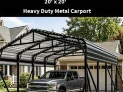 For Sale 20' x 20' Heavy Duty Metal Carport comes in 6 200 LB boxes
