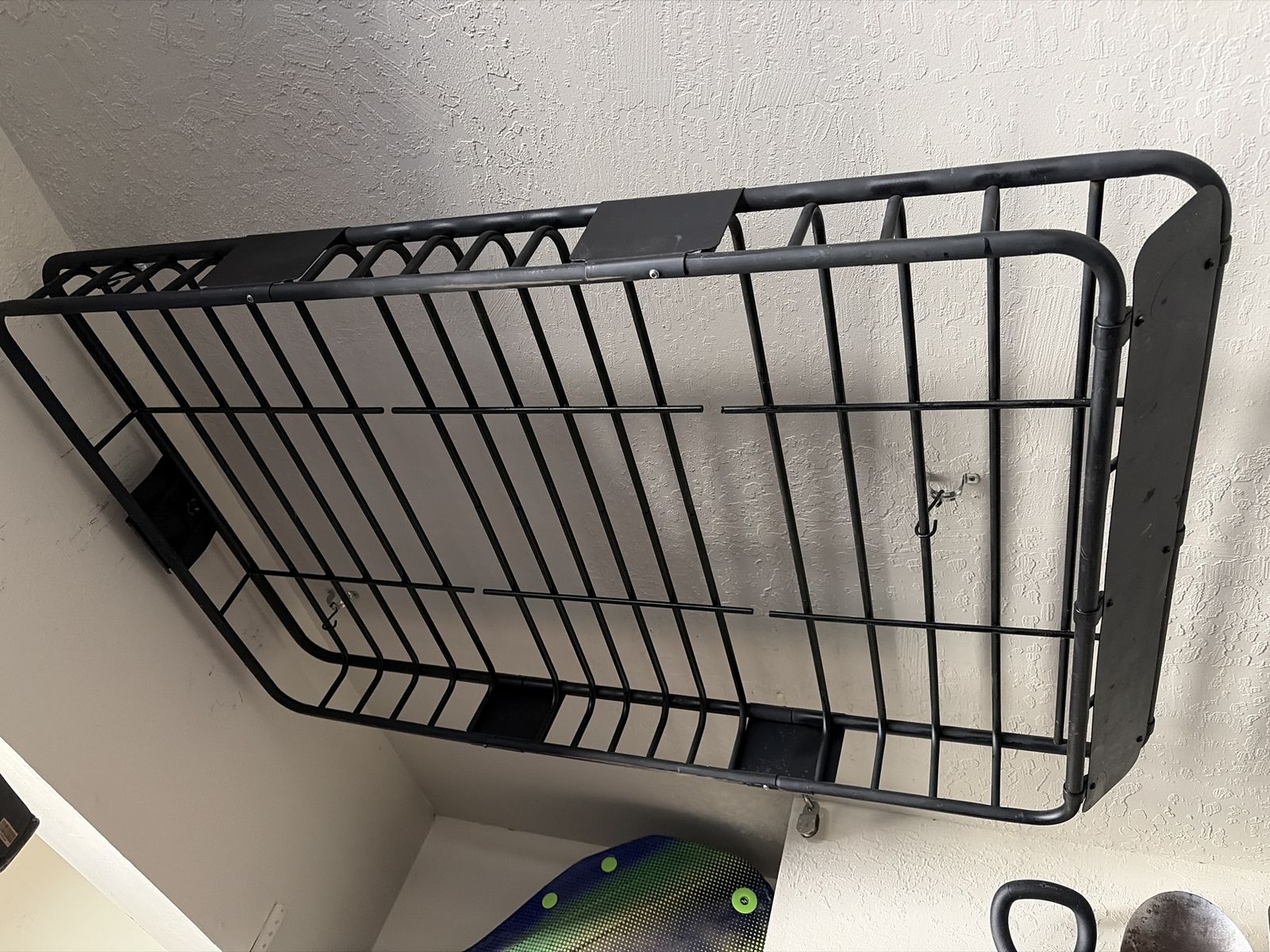 Black Metal Roof Rack Cargo Carrier Basket - Used, Good Condition