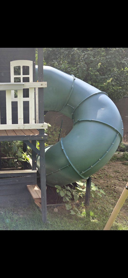 Green Tube Slide