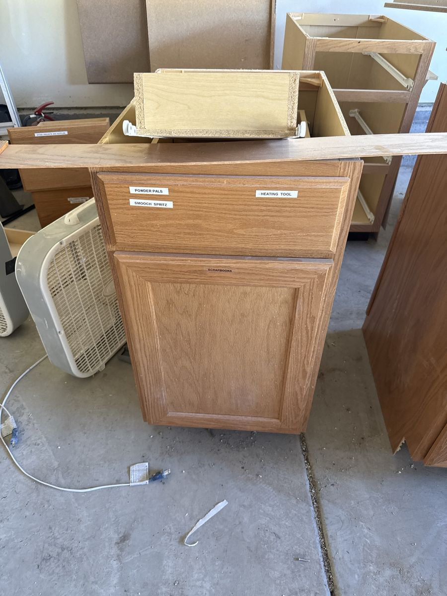 Free oak cabinets 