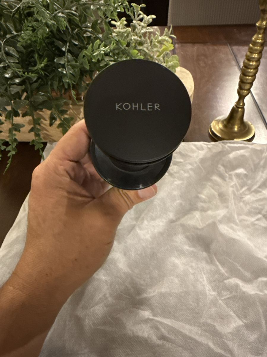 Kohler black pop up sink drain with overflow 