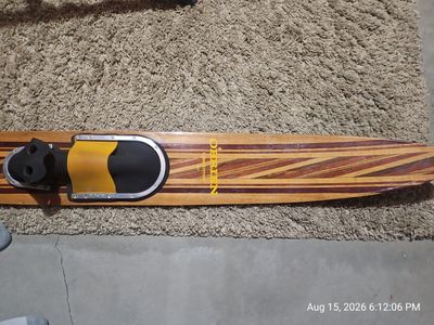 Vintage O'Brien Competition Wooden Water Ski with Bindings