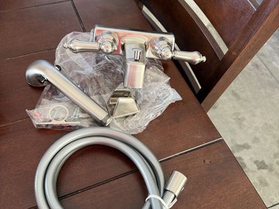 RV camper shower valve brushed nickel