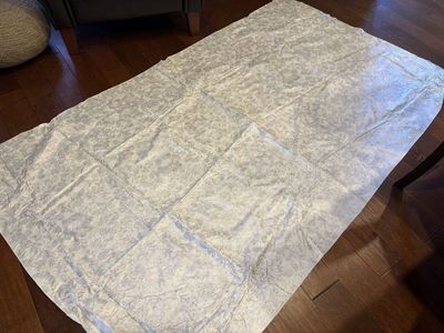 Vintage White Vinyl Rectangle Tablecloth