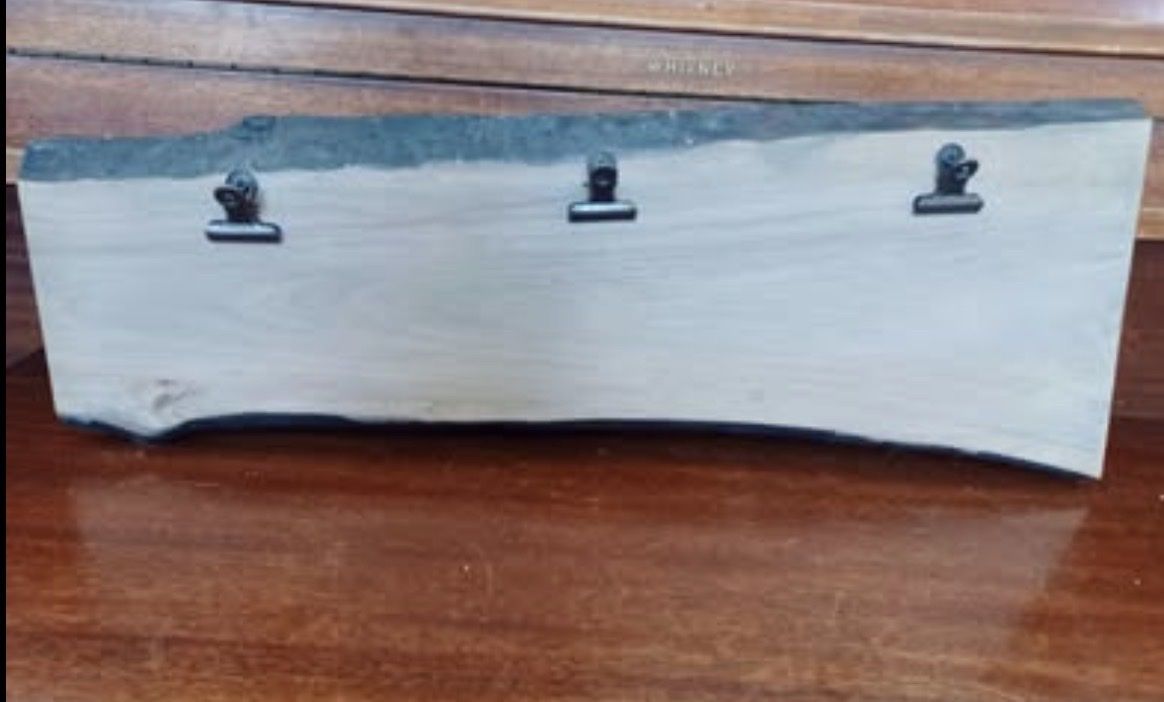 Nice Wooden pic holder with 3 clips at top