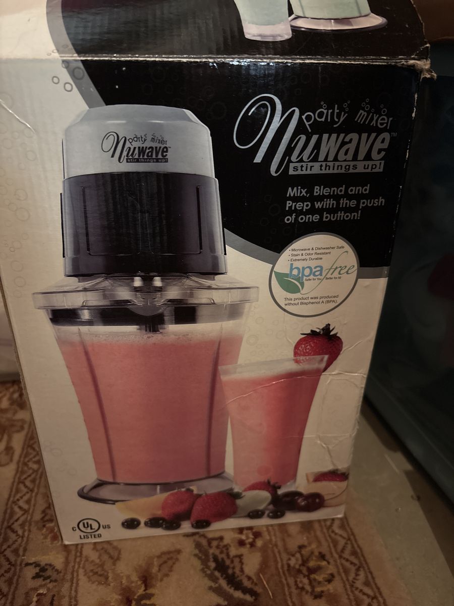 Nuwave Party Mixer Blender & Food Processor - Mix, Blend, Prep with One Button, BPA-Free