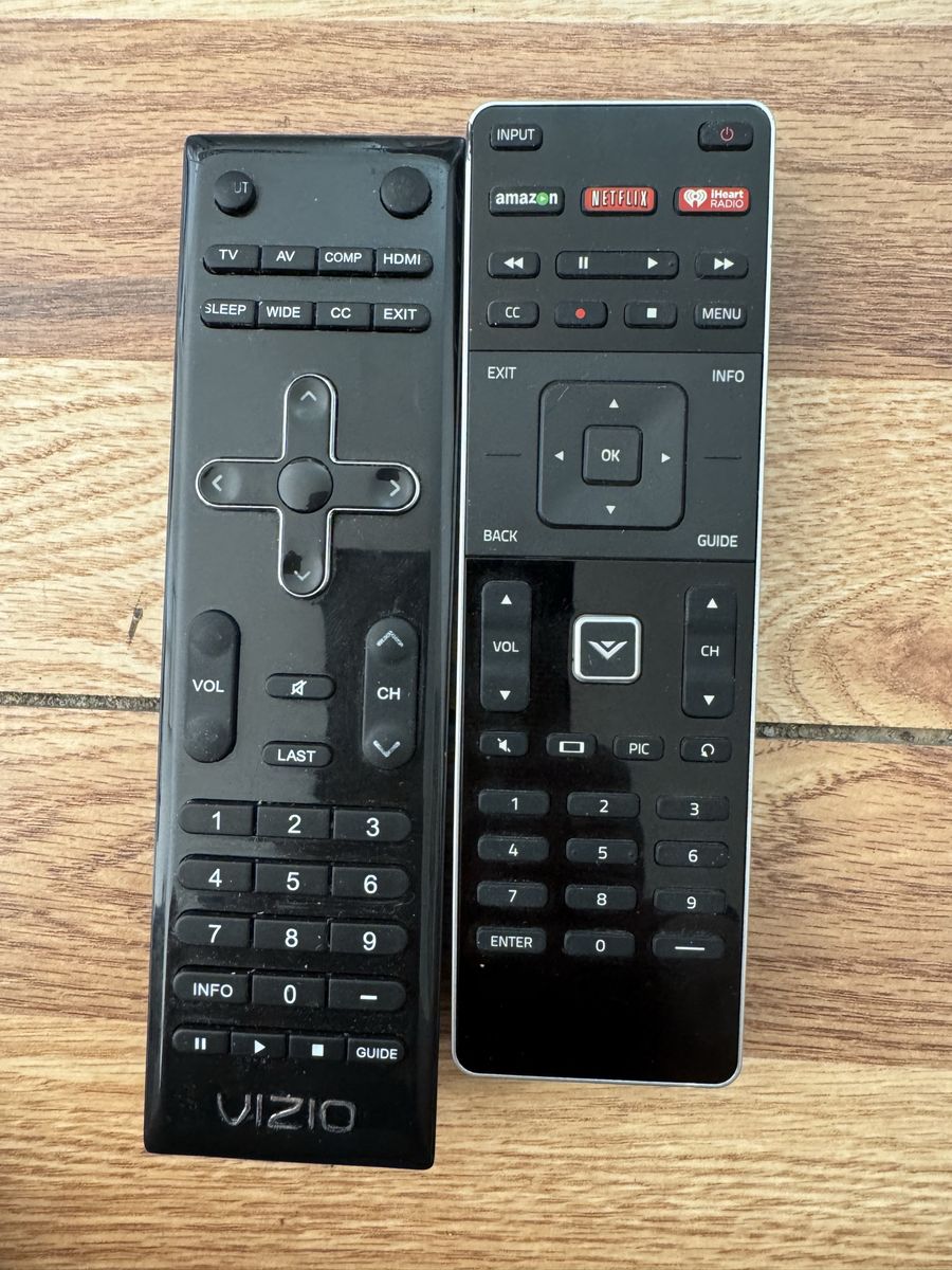 2 control remote Vizio for TV
