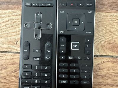 2 control remote Vizio for TV