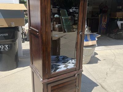 Legends Wooden Display Curio Cabinet with Glass Door