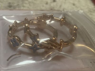 Louis Vuitton 14 k Gold Hoop Earrings.