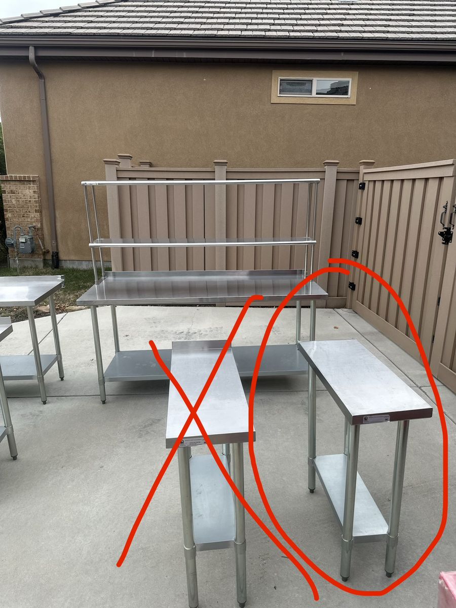 Stainless Steel Commercial Prep Tables