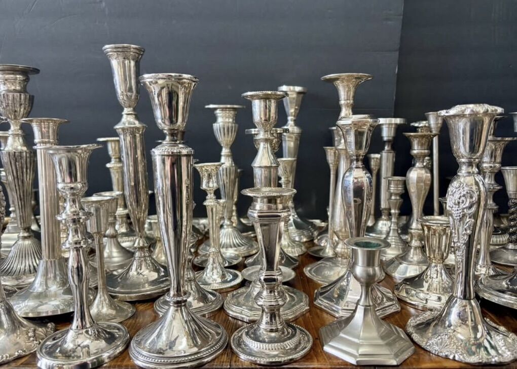 Silver Candlesticks And Decor