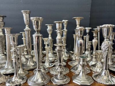 Silver Candlesticks And Decor
