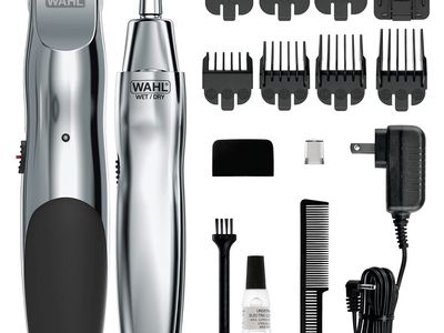 Wahl Stainless Steel Lithium Ion+ Men's Grooming Kit - Trimmer, Shavers, Combs - New