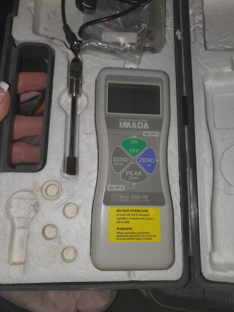 IMADA DS2-110 Digital Force Gauge 110 Lbs / 50 Kg Force Measurement Tester in Case