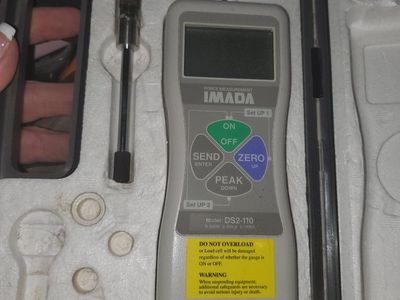 IMADA DS2-110 Digital Force Gauge 110 Lbs / 50 Kg Force Measurement Tester in Case