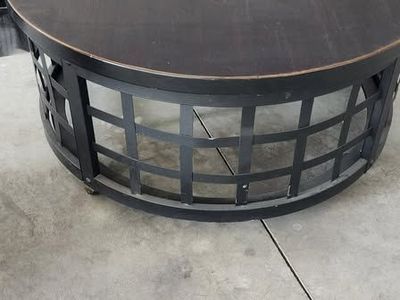 Coffee table, black metal
