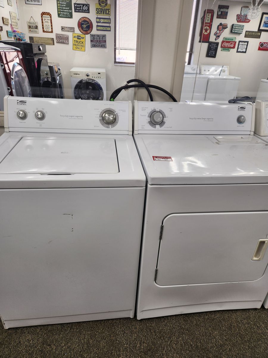 LOW PRICE GUARANTEED! ESTATE WASHER AND ELECTRIC DRYER SET!