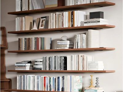 5 Tier Book Shelf,Long Floating Shelf for Wall 72 inch,Farmhouse Bookcase Long Wall Shelves,Wall Mounted Bookshelf Display Shelv